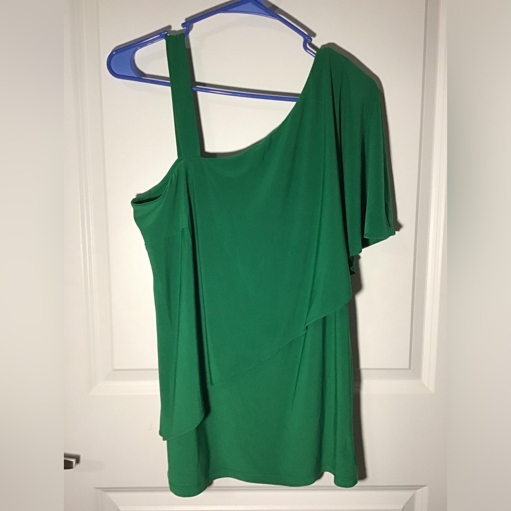 Coco Bianco Emerald Green One-Shoulder Dress Size L